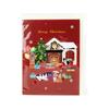 Christmas House Greeting Cards Colorful 3D Pop Up Christmas Cards Set Handmade Holiday Greetings For New Year