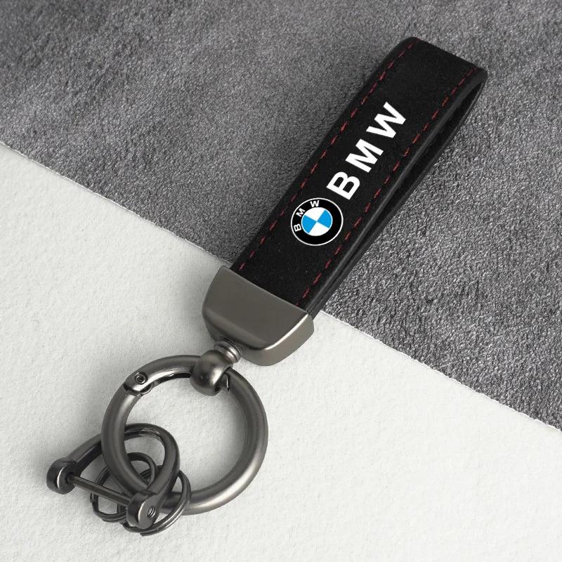 BAGD7 2026 Car Sticker Leather Car Emblem Keychain Rings Keyring For BMW F30 F10 E90 F20 E46 E60 E70 E39 E36 E87 X7 E92 E91 E28 X3 X1