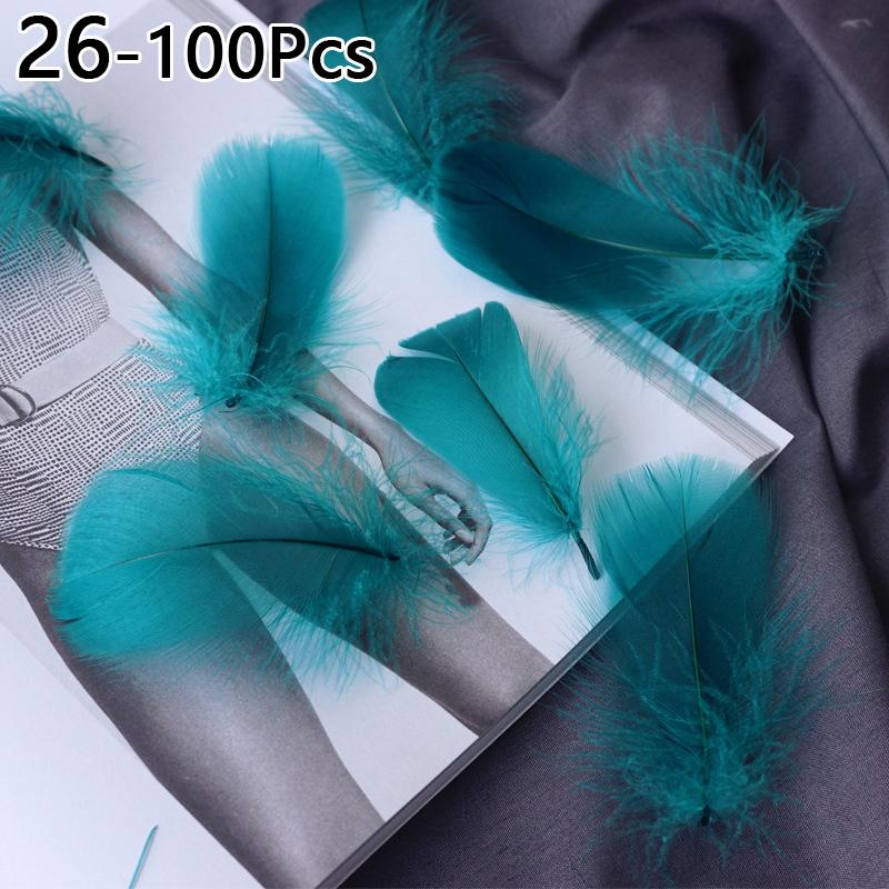 100pcs 6-12 Cm Natural Colourful Goose Feather Plume for Wedding Party Clothing Decoration DIY Craft Feathers