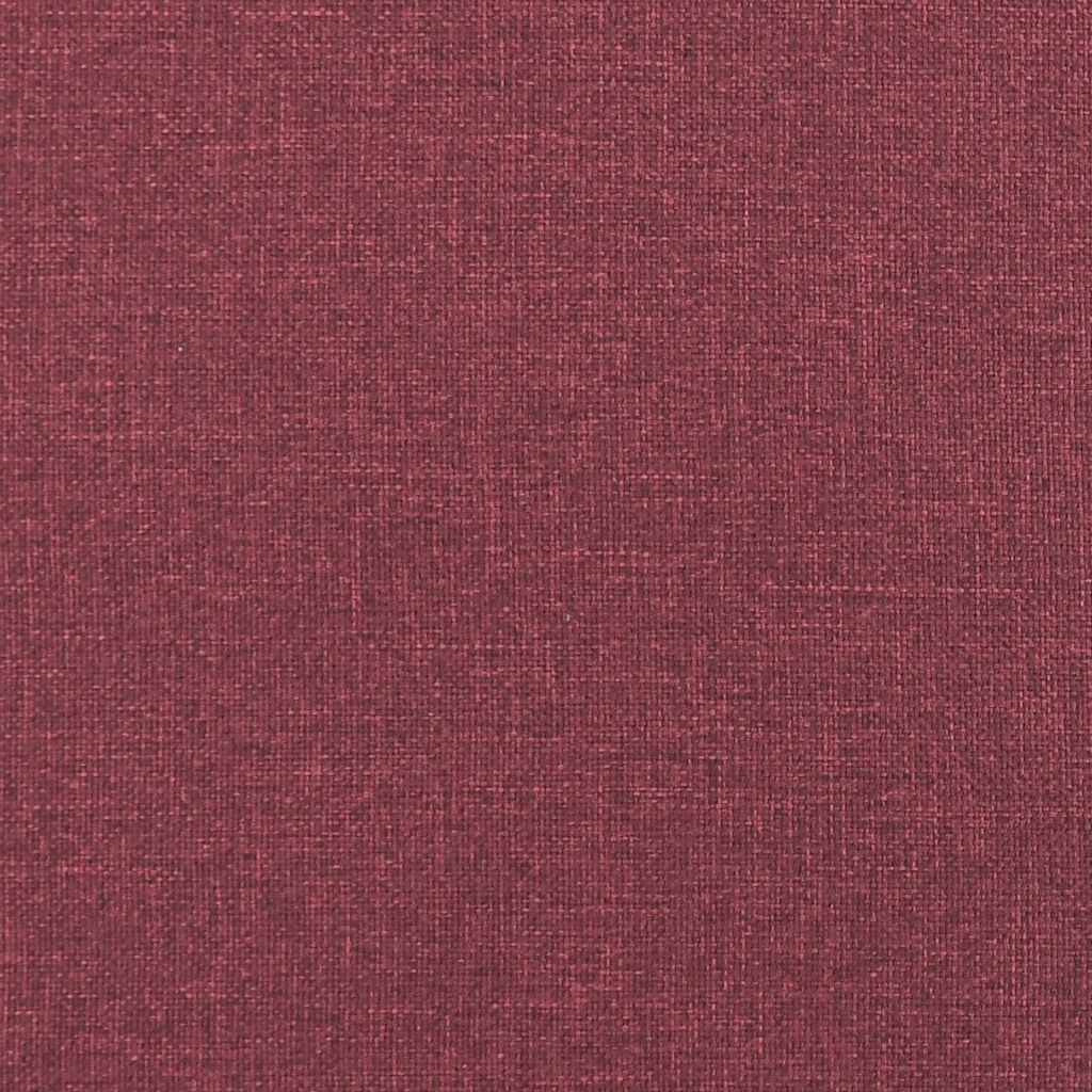 Armchair with Footstool Burgundy Fabric