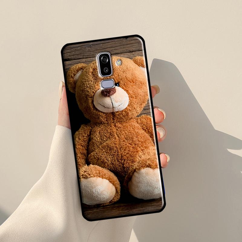 Чехол с милым медведем для Samsung Galaxy J3 J5 J7 2017 A3 A5 J1 2016 J4 J6 Plus A6 A7 A8 A9 J8 2018 Coque
