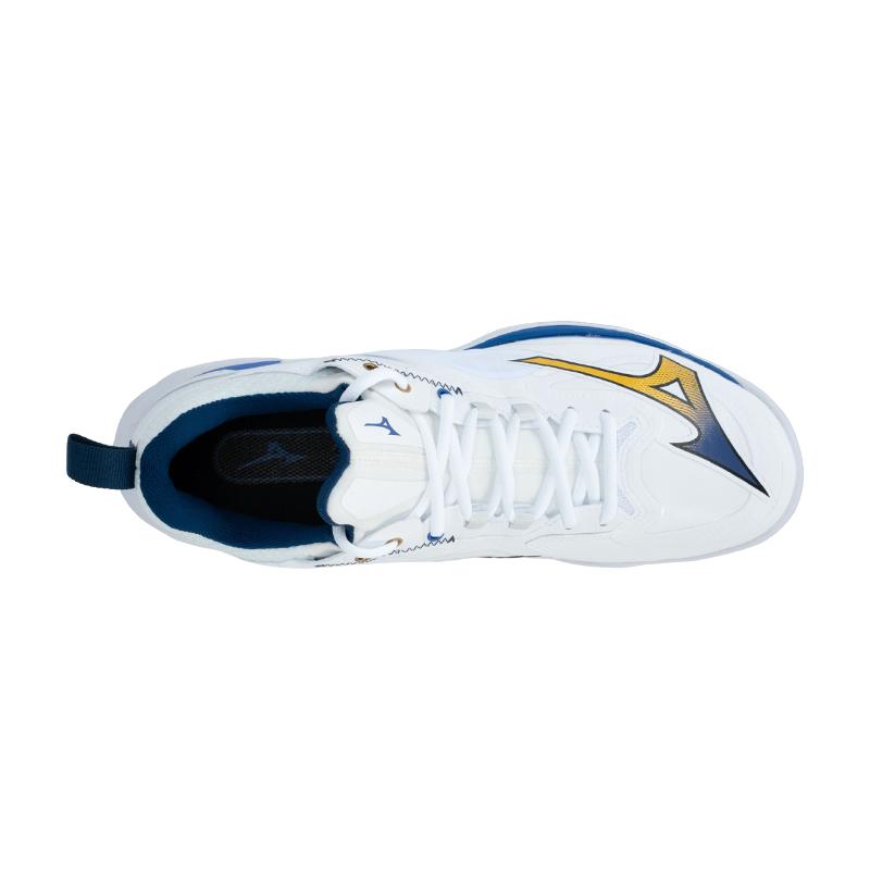 Mizuno Кроссовки унисекс Wave Claw Neo 3 Wide Бело-синие 71GA247331