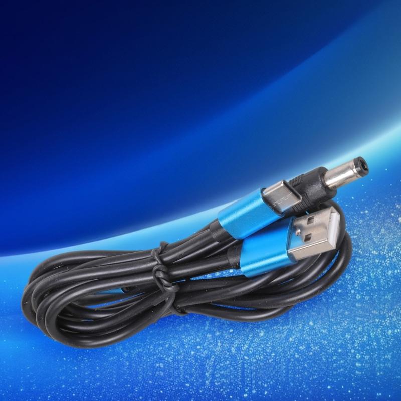 Зарядный кабель USB на Type C и 5.5x2.5 мм с 3 адаптерами для устройств 5 В. Варианты длины 100 см / 200 см / 300 см
