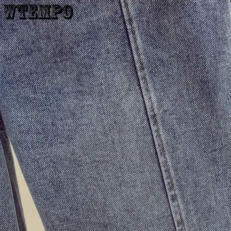 Женские джинсы, летние новые модные простые и универсальные джинсы Bf Wind Rotten Hole, гарлемские брюки, свободные брюки длиной девять четвертей, свернутые брюки