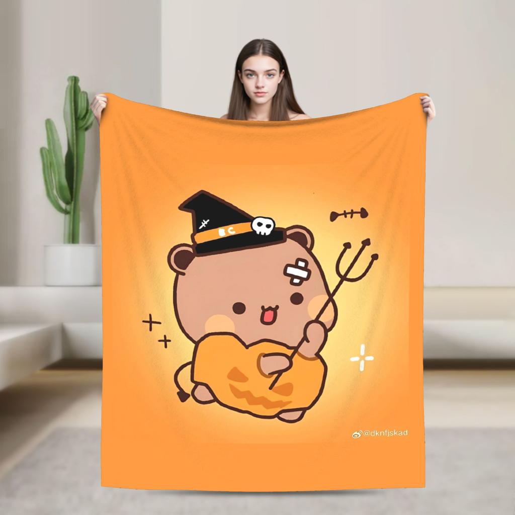 Bubu Dudu Halloween Super Soft Blanket Children Plush Bedding Throws Fashion Couch Bed Flannel Bedspread Sofa Bed Cover