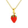 Simple Fruit Series Multi-Style Dripping Cherry High-End Clavicle Necklace Women'S Stainless Steel Jewelry