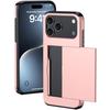 Чехол для iPhone 17 Pro Max с держателем для карт, задняя крышка телефона из ТПУ+ПК