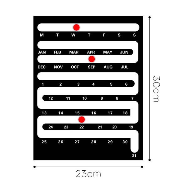 Nordic Style Acrylic Wall-Mounted Calendar Creative Desktop Home Ornament Perpetual Calendar New Year's Gift