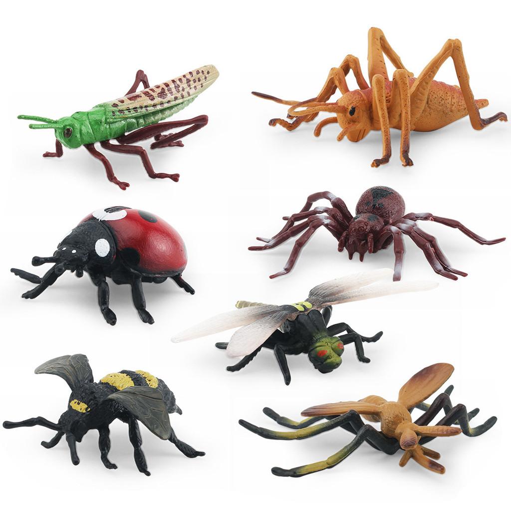 Detailed Pvc Insect Figurine Collection Featuring Lifelike Beetle Butterfly Mosquito Dragonfly