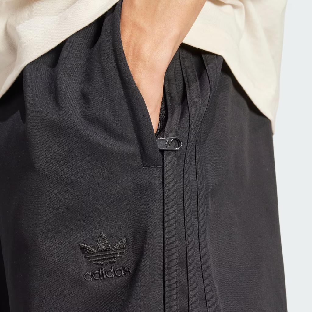 Adidas Originals Parachute FW24 Lace-Up Loose Solid Color Sports Casual Pants Men Pants Black IY2075