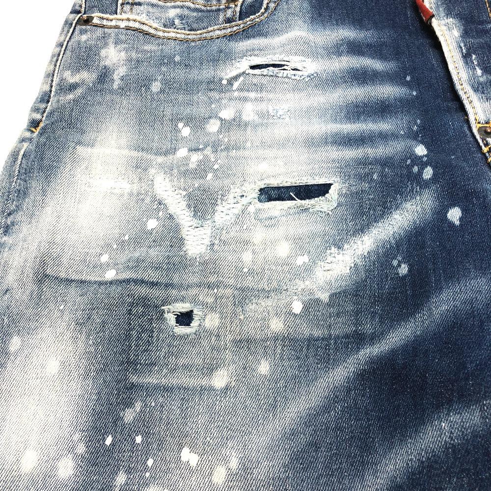 DSQUARED2 S75LB595 paint/apparel Denim pants Crush denim Denim pants cotton blue