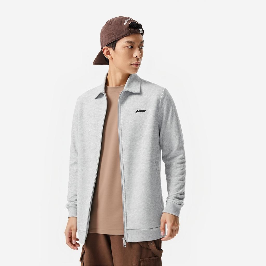 Li-Ning Куртка со стойкой воротником Простой Повседневный Спортивный Кардиган Толстовка Мужская верхняя одежда AWDTE75-2