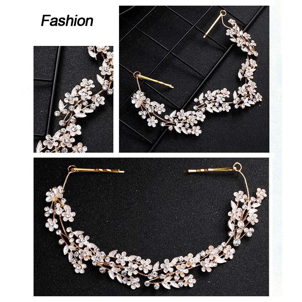 Головной убор Головной убор Свадебный Цветок Повязка для волос Украшение для волос Цветок из стразов Повязка на голову Свадебная повязка на голову