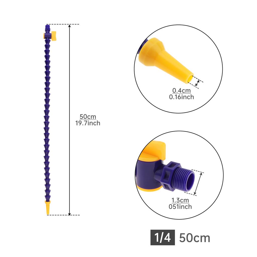 1/2 3/8 1/4 PT резьба пластиковая круглая насадка гибкая трубка водяного масляного охлаждения 50/60 см для станков с ЧПУ / фрезерования с переключателем, шланг для масляного охлаждения