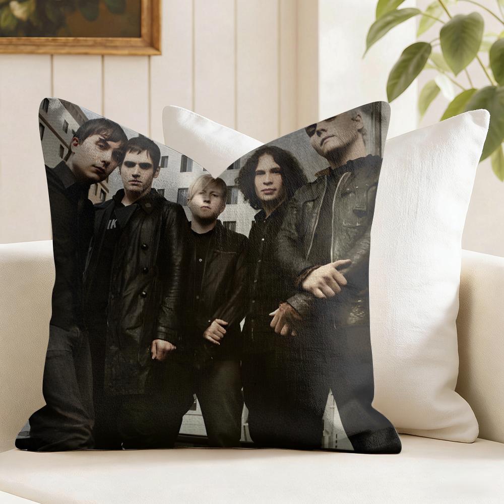 Подушка My CChemical RRomance Чехол Эко Льняный Наволочка Двусторонний Принт Дышащий Прочный Молния Домашний Декор Подарок