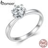 0.8CT Round Moissanite 14K Gold Plated Ring for Women D Color VVS1 EX Lab Diamond Engagement 925 Sterling Silver Ring