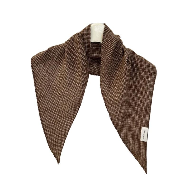 Winter Scarf Atmosphere New Fashion Sweet Couple Scarf Plaid Shawl Rhombus Scarf Waist