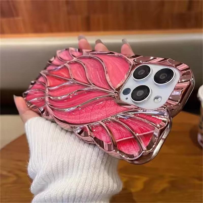 Для iPhone 16 Pro Max роскошный цветной чехол с рамкой из листвы дерева для iPhone 11 12 13 14 15 16 Pro Max Plus мягкий защитный чехол