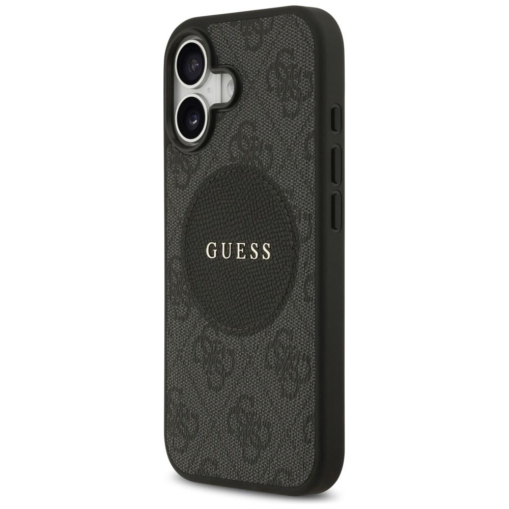 Guess 4G Circle Classic Logo MagSafe case for iPhone 17 black