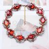 Exaggerated Fashion Retro Court Luxury Crystal Gemstone Short Necklace Collarbone Chain Accessories