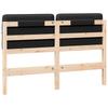 Upholstered Headboard with Headboard in Brown and Black 120 cm