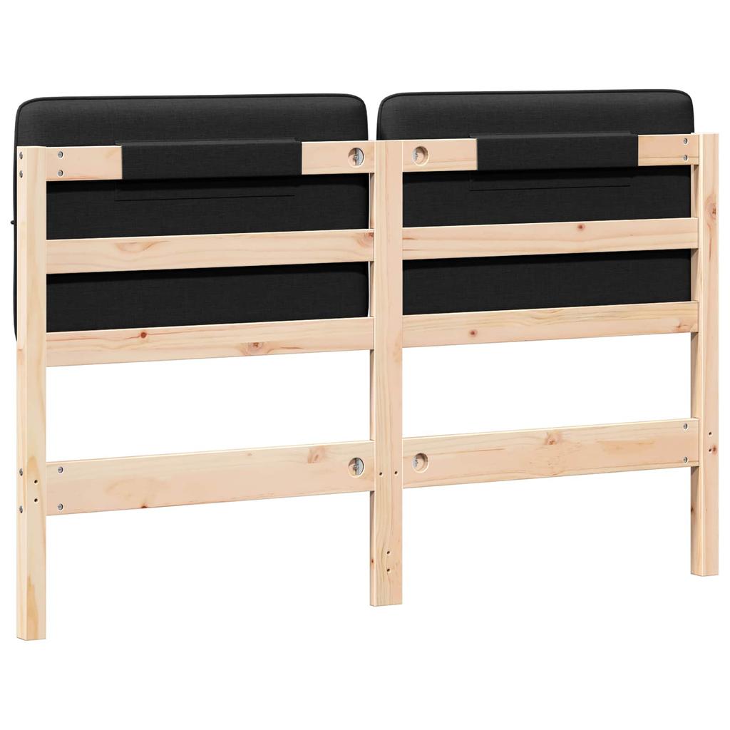 Upholstered Headboard with Headboard in Brown and Black 120 cm