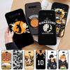 Чехол AD72 Haikyuu черный для iPhone 16 15 Plus 14 13 12 11 Pro 8 7 6S SE 5S X XR XS Max Realme C30 C33 C31 9I Huawei Y8P Y9 Sofe Cover