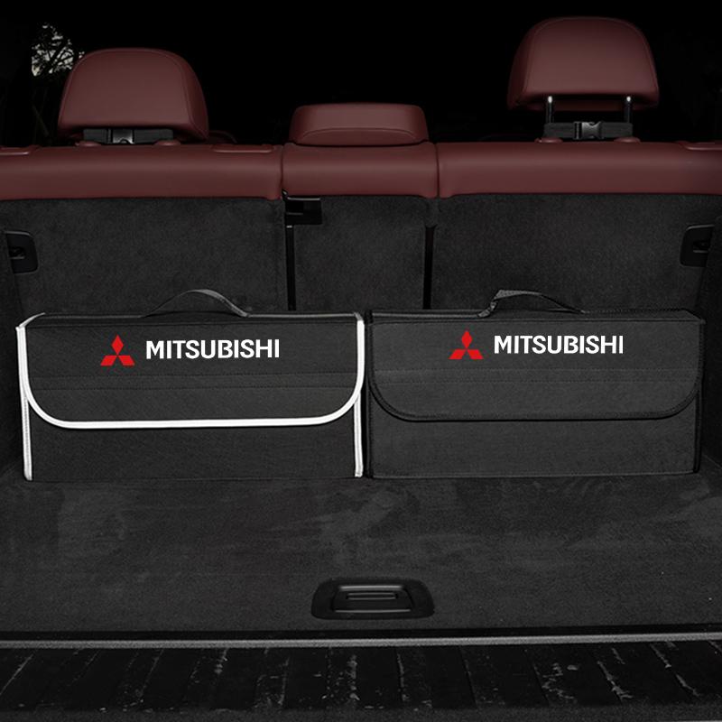 Car Logo Large Space Foldable Storage Box Car Trunk Travel Bag For Mitsubishi Eclipse Lancer Outlander Pajero ASX Ralliart Star