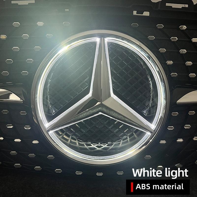 Значок решетки автомобиля, 3D Передняя эмблема Светодиодные фонари Для Mercedes Benz W205 W212 W213 W204 ML W166 CLA C117 W176 W177 E GLA GLC GLE