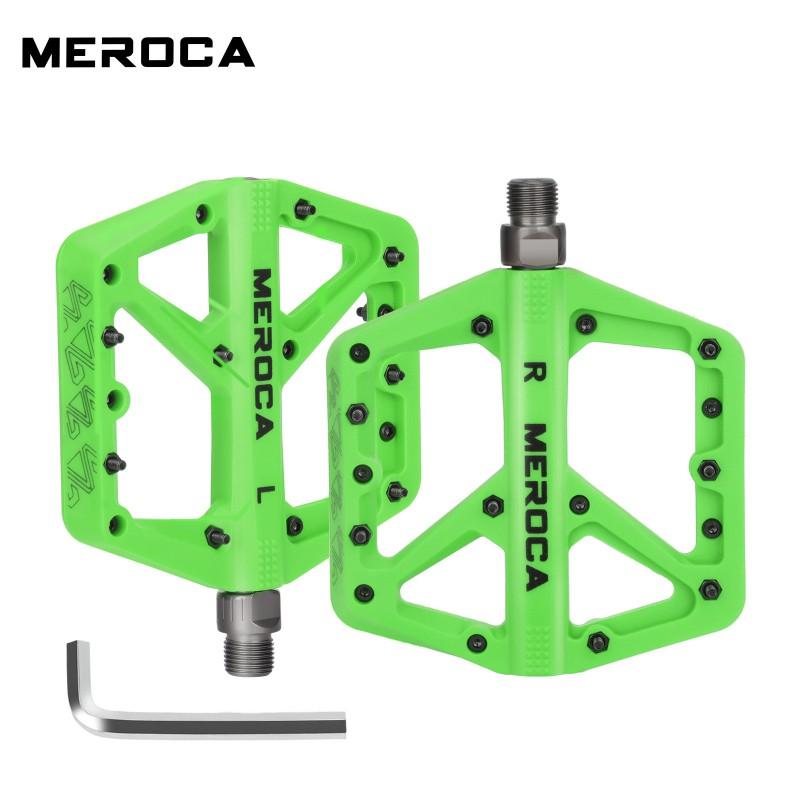 Ultra-Light Nylon Mountain Bike Pedals With Sealed Bearing Non-Slip Wide Platform Downhill Cycling