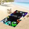 Among Us Print Beach Towel, Large Soft Quick Dry Towel for Beach Camping Swimming