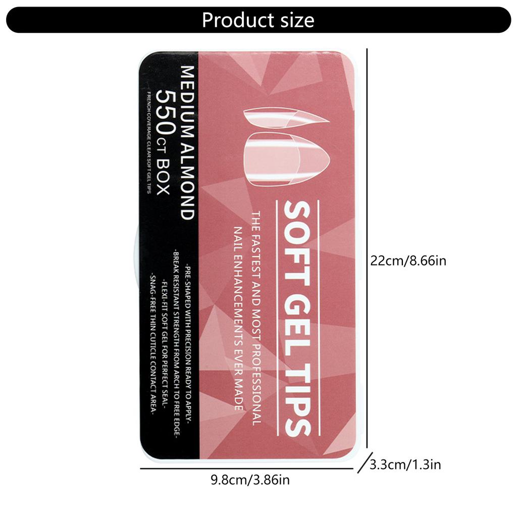 550x мягкие гелевые типсы полуматовые типсы балерины накладные ногти удлиненные типсы с полным покрытием типсы с накладными ногтями