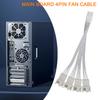 Кабель-адаптер разветвителя PWM-вентилятора для компьютера, 4-контактный разветвитель вентилятора ЦП, ПК 4