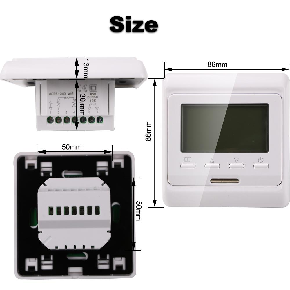 1PC Temperature Controller MINCO HEAT Programmable Tuya Smart WiFi Thermostat for Electric Floor/Water/Gas Boiler7