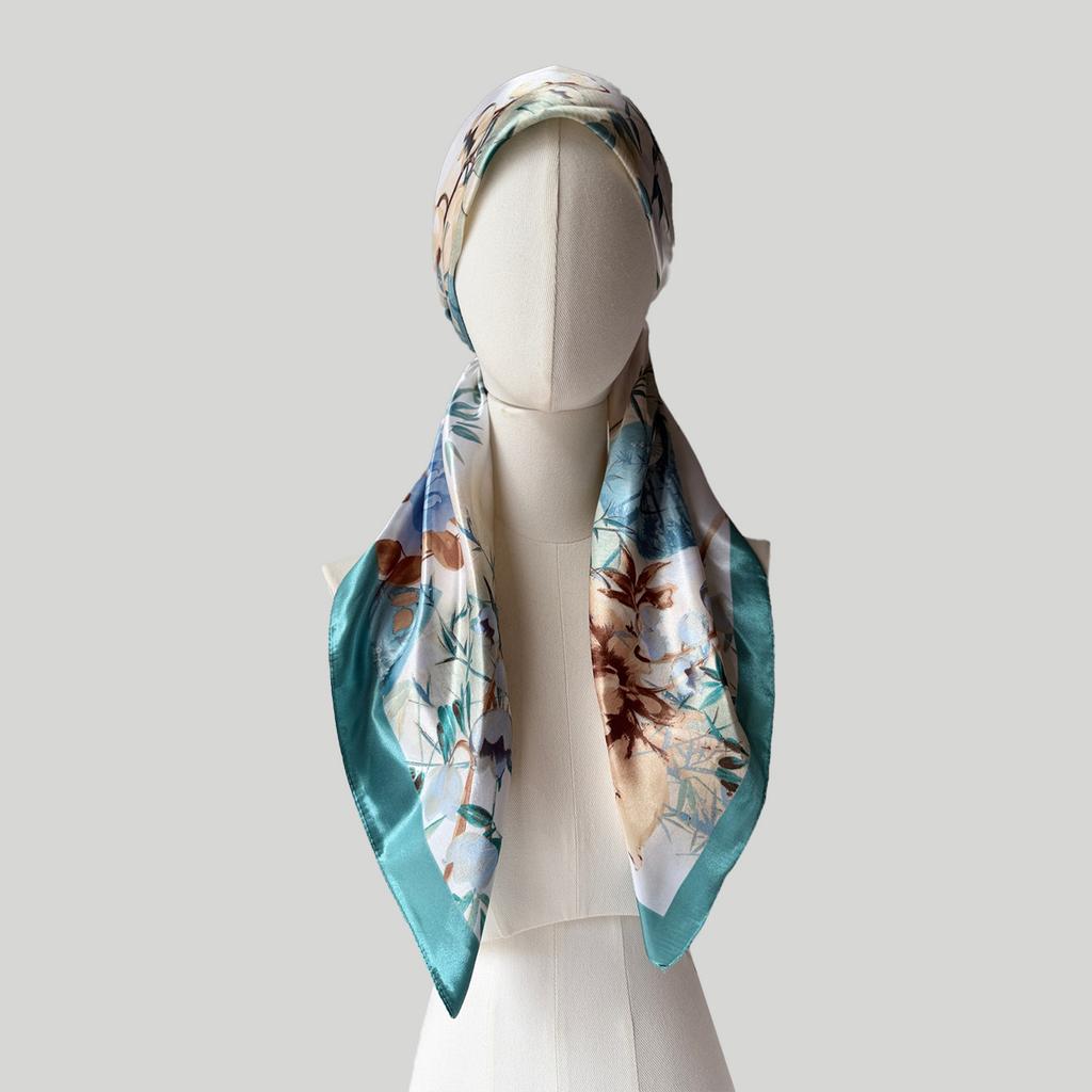 Spring And Autumn Headscarves Are Fashionable And Hot-Selling Elastic Satin Women'S Headscarves