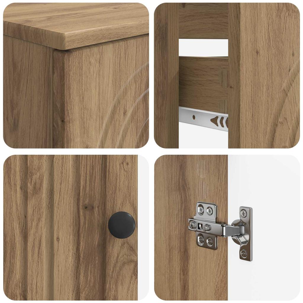 3 Piece Bathroom Cabinet System ALKMAAR Artisan Oak