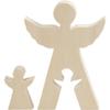 2 In 1 Wooden Shape To Decorate - Angel - 20 Cm
