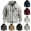 Men's Sports Casual Hoodie Hoodie Cardigan Zipper Multi-pocket Hoodie Coat