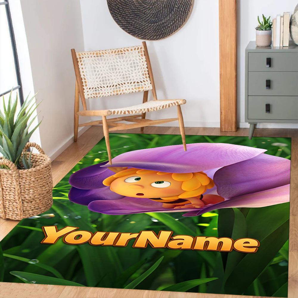 Biene Maja Customized Name Floor Rug Office Rug Perfect for Outdoor Decorate room Foyer Game Room Antislip Carpet Office home decor