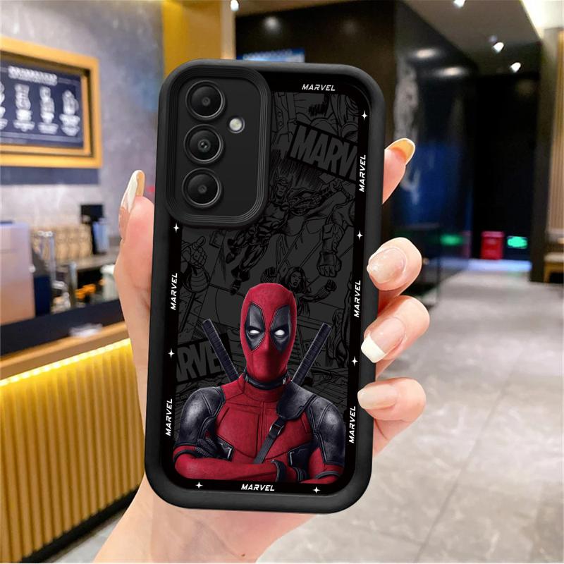 Чехол для телефона Marvel Deadpool для Samsung Galaxy A15 A25 A35 A55 A51 A71 A72 A73 A52 A52s A53 A54 Мягкий 4G 5G Мягкая накладка