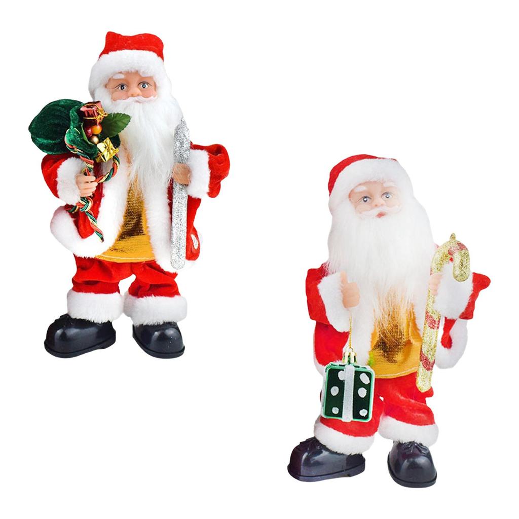 Electric Santa Claus Toy Christmas Santa Ornament, Funny, Boys Girls Creative with Musical Christmas Decor for Holiday Party