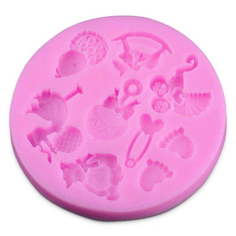 Силиконовая форма для детского душа, форма для торта, форма для выпечки шоколада, сахарный декор