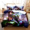 Overwatch Duvet Cover + 2 Pillowcases, Popular Game Print Bedding Set Soft Fabric for Gamers Bedroom Decor & Gift