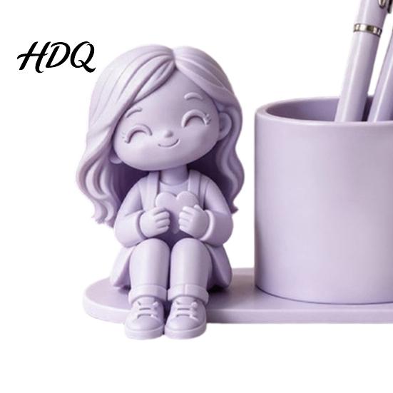 Милый настольный органайзер 3D-печатный подставка для ручек Креативный настольный для карандашей Гелевых