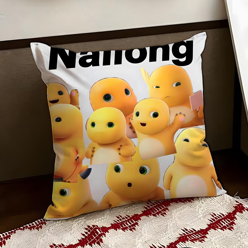 Cute NNailong Cushion Cover Reversible Soft Durable Pillow Cover Home Car MultiScene Use for Daily Comfort