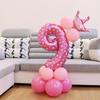 Happy Birthday Balloons Kids 1 2 3 Years Birthday Decoration Pink Blue Number Foil Ballons It's A Boy Girl Baby Shower Party MIT