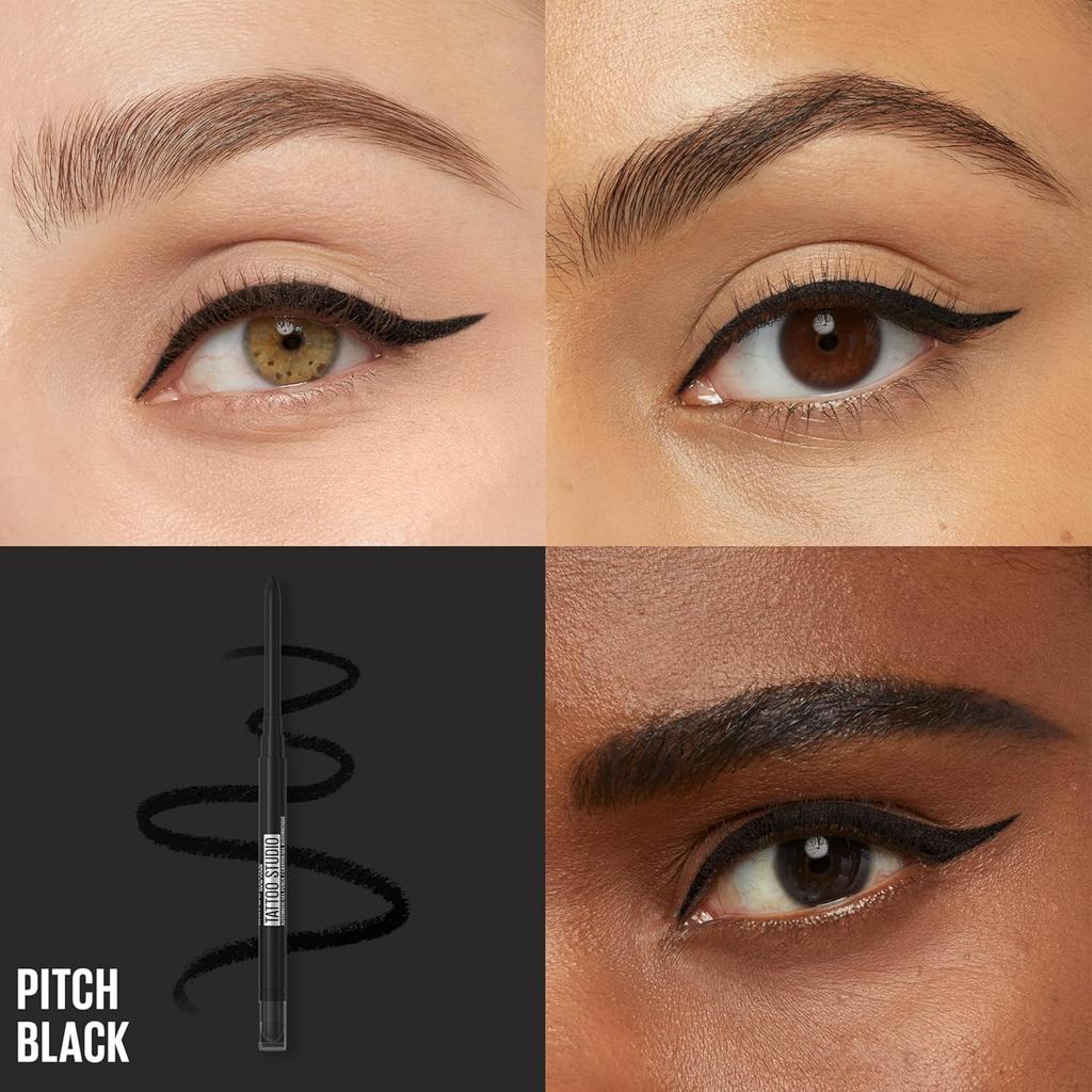 Maybelline New York Smudge Proof Waterproof Gel Eyeliner Pencil Tattoo Studio Smokey Black 0.28g