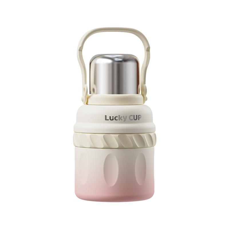 Large Capacity Vacuum Insulated Stainless Steel Water Bottle Women 800-1500ml Triple-Lid Design Portable Travel Cup