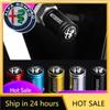 Car Stickers For Alfa Romeo 4PCS Car Wheel Tire Valve Caps Tyre Rim Stem Dustproof Covers For Alfa Romeo 159 Giulietta Giulia 14