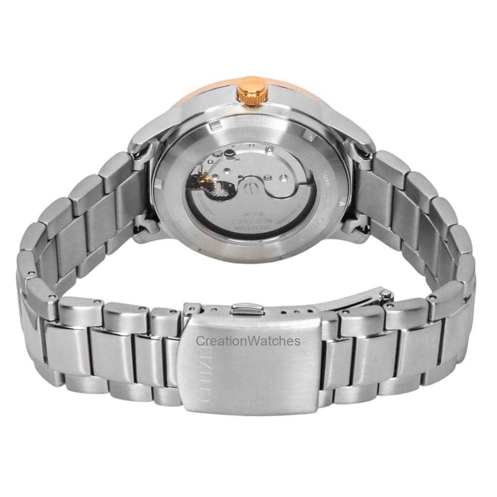 Citizen Мужские часы из нержавеющей стали с зеленым циферблатом, автоматические, NJ0196-80X, 100 м